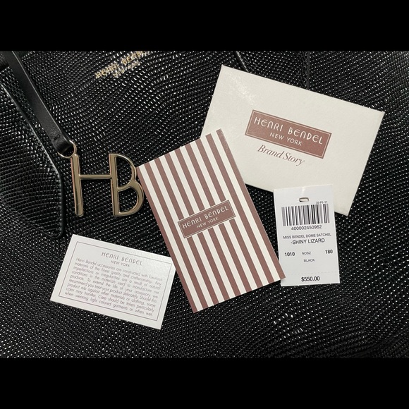 Henri Bendel // Miss Bendel Dome Satchel // Shiny Lizard // Black - Picture 2 of 10